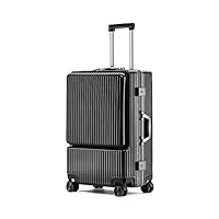 zumaha nouveau bagages rigides ouverture avant bagages de cabine en aluminium boîte de verrouillage de roue universelle valise d'embarquement de voyage d'affaires valises