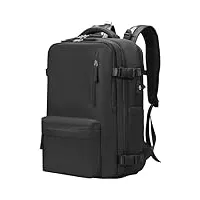 evmyo grand sac à dos pour ordinateur portable 17 pouces pour homme et femme, sac à dos de voyage pour bagages à main ryanair, avion avec port de charge usb, anti-vol, sac à dos d'affaires, noir ,