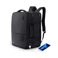 kinglong sac à dos extensible pour ordinateur portable 28-46l convient à un ordinateur portable de 19 pouces sac à dos résistant à l'eau pour hommes et femmes sac à dos avec port de chargement usb