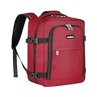 mococito sac de voyage 45x36x20cm, sac à dos, bagage cabine, easyjet - rouge