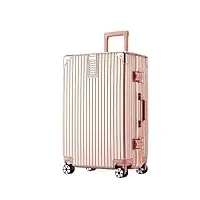 bagage valise de voyage bagages légers, valises rigides spinner double wheel pc + abs pour le voyage bagage cabine bagages à roulettes (color : pink, size : 20inch)