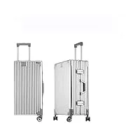 valise cabine, valise de voyage en aluminium valise grande taille bagages cabine valise moyenne valise soute grande valise valise de voyage avec 4 roulettes doubles pivotantes (20 pouce)