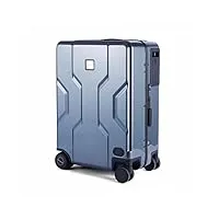 prujoy valise à main/bagage motorisée intelligente, valise pilotable avec port de chargement usb, serrure tsa (light gray)