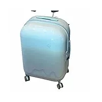 prujoy valise à roulettes, boîtier pc en hauteur, chargement usb avec porte-gobelet, serrure à combinaison des douanes tsa, roue universelle (blue 70 * 42 * 31cm)