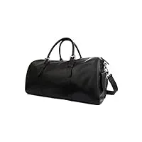 avluz sacs polochons en cuir avec compartiment à chaussures, sacs de voyage en cuir for week-end, sport, salle de sport