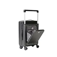 iryze valises de voyage valises de 20 pouces avec bagages à levier de réglage des roues légers de grande capacité valise grande taille (color : siyah, size : 20inch)