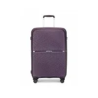 british traveller valise cabine 40 liters, rigide valise de voyage à 4 roulettes et serrure tsa, 55x40.5x22.5 cm (violet)