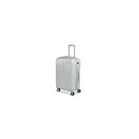 platinium valise moyenne 66cm rigide valise de soute à 4 roulettes et serrure tsa, blanc