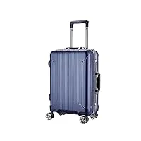 iryze valises de voyage bagages durables portatifs de valises de rayure Épaisse classique de cas de chariot d'alliage d'aluminium valise grande taille (color : d, size : 24inch)