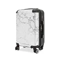 live x maintain valise rigide légère en marbre blanc avec serrure tsa, 4 roulettes pivotantes, marbre blanc., large (78cm - 95 l), valise rigide en marbre