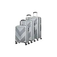 american tourister exoline lot de 3 valises gris (silver), gris, kofferset 3-teilig, ensemble de valises