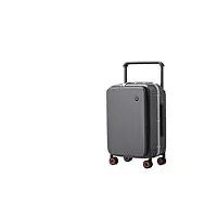 plbse valise homme avec poignées larges sac de voyage femme 20 pouces chariot boîte pc cabine cadre en aluminium m9275 (color : rock gray, size : 20")