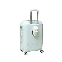 chekz valises,valise de voyage,valises pour filles avec roues pour le voyage,valise à coque rigide avec extensible,valise avec roulettes tournantes,bleu,26 inches