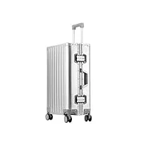 aniic valise bagage valise À bagages boîtier de chariot en alliage valise en métal bagage À roue universel silencieux valises léger (color : d, size : 24inch)