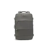 kono sac à dos de voyage 42x30x20 cm - bagage cabine pour avion, sac d'ordinateur portable, petit bagage à main Étanche pour loisirs en plein air et randonnée (gris)