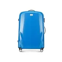 wittchen pc ultra light bagage rigide valise de voyage valise trolley grande valise en polycarbonate quatre roulettes serrure à combinaison tsa manche télescopique en aluminium taille l bleu