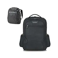 everki studio sac à dos pour ordinateur portable jusqu'à 15" avec système de protection d'angle noir, noir, erweiterbar, 26 litres, extensible, avec housse de pluie