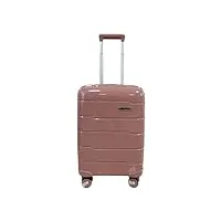 celims valise rigide et souple en polypropylène - cadenas tsa intégré - ultra léger - 4 roulettes doubles (rose gold, cabine)