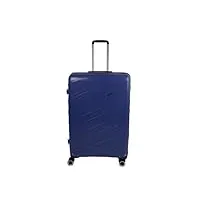 platinium valise grande taille 76cm rigide valise de soute à 4 roulettes (royal blue, large (76cm))