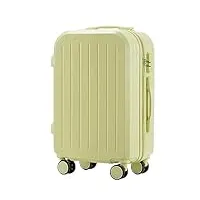 reekos bagage cabine valise cabine valises rigides en pc À poignée large pour bagages légers de 20 '' avec roulettes bagage valises de voyage valise (color : f, size : 20 inch)