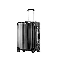 bagage cabine valise cabine spinner de valise de bagage de voyage avec des roues, valise À main rigide pour le voyage bagage valises de voyage valise (color : black, size : 20in)