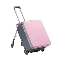 bagage cabine valise cabine les bagages de cabine peuvent s'asseoir et monter À bord des bagages de voyage, résistance À l'usure et absorption des chocs bagage valises de voyage valise (color : rosa