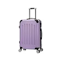 valise à main bagages de voyage d'affaires de valise dure de 20 pouces, valises portatives avec des roues double tirette bagages cabine (color : purple, size : 20inch)