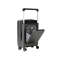 eypkpl bagages cabine valises à roulettes bagages à levier de réglage à 3 vitesses bagages à main de grande capacité valise design à ouverture frontale utilisation douce