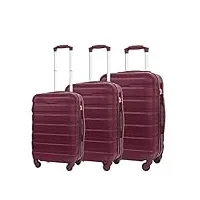 valise à main valise ensembles hardside avec double spinner 3 pièces ensemble de bagages de voyage léger bagages cabine (color : a, size : 20+24+28in)