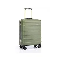 cabin max anode bagage à main valise - léger, coque rigide, valise bagage à main à 4 roues, serrure à 3 chiffres (valise à roulettes (couleur : inca, taille : 55 x 40 x 20 cm), inca green
