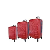 dorrego lot de 3 valises de voyage rigides avec 4 roues à 360° légère et durable, rouge, conjunto, 9 pulgadas, 24 pulgadas y 28 pulgadas, jeux de valises