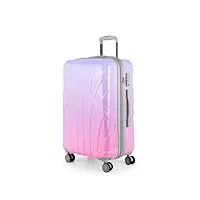 suitline - valise femme voyage taille moyenne bagages de soute, dégradé de couleur, polycarbonate brillant, 66 cm, 68 liter, sakura
