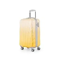 suitline - bagages à main valise femme trolley avion, design dégradé de couleur, polycarbonate brillant, 55 cm, 34 liter, safari sunrise