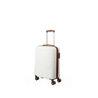 travelite lot de 3 valises à 4 roues tailles l/m/s, série de bagages bali : trolleys rigides abs, cognac, trolley handgepäck (55 cm), bagage à main rigide avec 4 roulettes