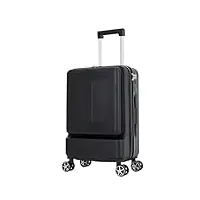 drmee valise à main ensemble de pièces de valise à bagages, chariot à roulettes abs + pc avec compartiment de poche bagages cabine (color : a, size : 24")