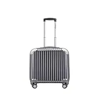 drmee valise à main bagage rigide extensible À roulettes, serrures tsa, valises légères en pc bagages cabine (color : c, size : 16inch)