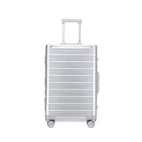 bagage valise de voyage valise dure de cadre en aluminium avec la serrure de tsa aucune tirette avec des roues silencieuses de fileur bagage cabine bagages à roulettes (color : e, size : 24")