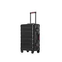 totiki valise valise de voyage grattant texture bagage de cabine valise en alliage d'aluminium Épaissi valise cabine (color : 20in, size : black)