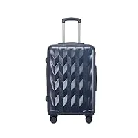 valise bagage extensible rigide avec roues pivotantes, poignée télescopique pour bagages de voyage valise cabine (color : blue, size : 24 in)