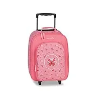 fabrizio 20672 valise légère à roulettes pour enfant, rose, bagages souples