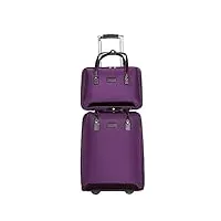 travelite valise ensembles de bagages 2 pièces en nylon À rayures de 20 pouces avec serrure À combinaison antivol travelite valise cabine (color : f, size : 2-piece)