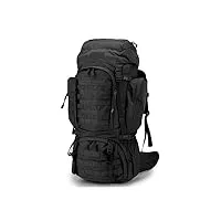 aochangc sac d'alpinisme 60 + 10l, sac à dos de sport de plein air voyage camping, grande capacité de rangement, bagages de randonnée tactique simple