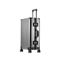 dxzenbo valise à bagages bagage à main valise à roulettes en alliage valise en métal valise à roulettes universelle silencieuse bagage enregistré