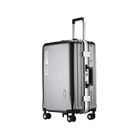 jpxwd valise bagages cabine en aluminium bagages chariot valise usb modèle de chargement valise à bagages rigide avec roues