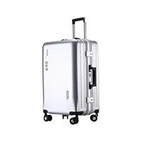 jpxwd valise bagages cabine en aluminium bagages chariot valise usb modèle de chargement valise à bagages rigide avec roues