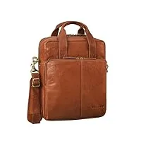 stilord 'traveler' 2-in-1 sac de voyage en cuir pour hommes et femmes - borsa a tracolla e borsa a mano, grande capacité, bandoulière ajustable - idéal comme bagage cabine, couleur:maraska - marron