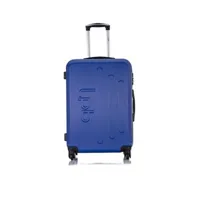 valise lpb - valise weekend abs angel 4 roues 65 cm - bleu