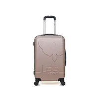 valise lpb - valise weekend abs norine-a 4 roues 60 cm - rose dore