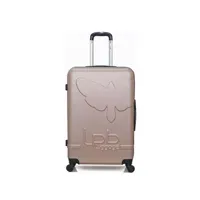 valise lpb - valise grand format abs norine-a 4 roues 70 cm - rose dore