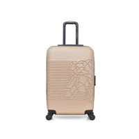valise lulu castagnette - valise weekend abs lulu bear cube-a 4 roues 60 cm - bronze